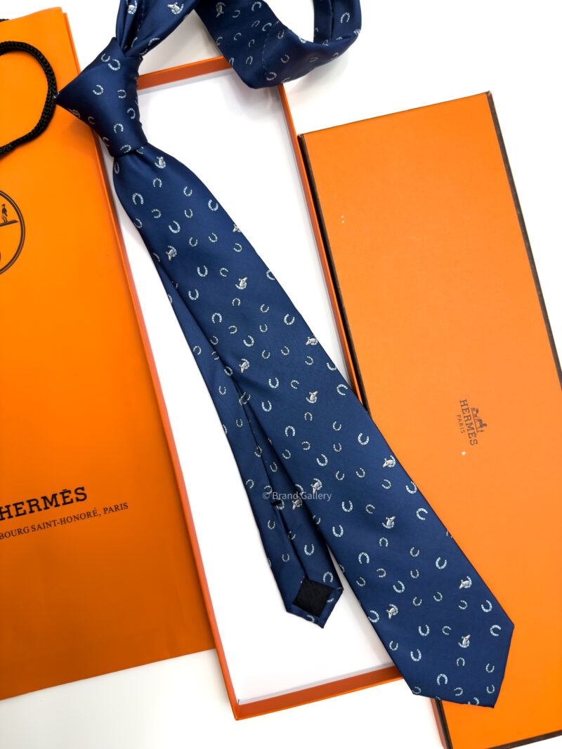 Hermes Blue OUT OF THE BOX SOFT SILK TIE