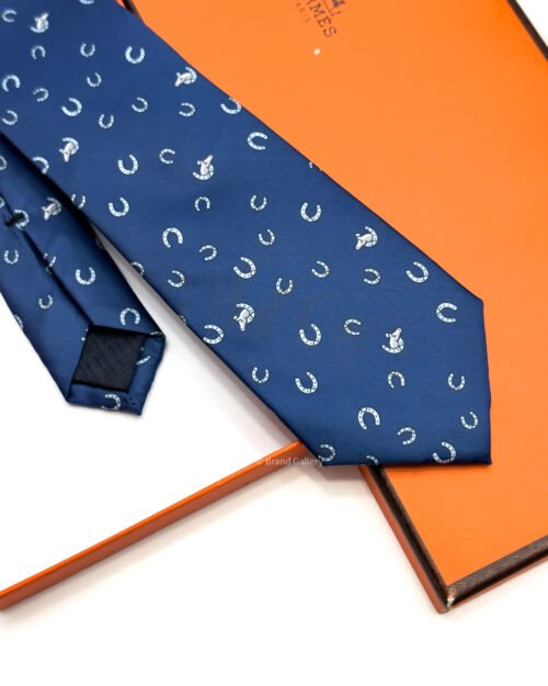 Hermes Blue OUT OF THE BOX SOFT SILK TIE