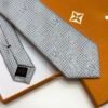 Louis Vuitton Gris Clair PIED DE POULE SILK TIE