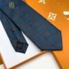 Louis Vuitton Denim Blue DAMIER HERITAGE SILK TIE