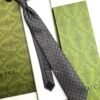Gucci Anthracite Grey Signature HORSEBIT PATTERN SILK TIE