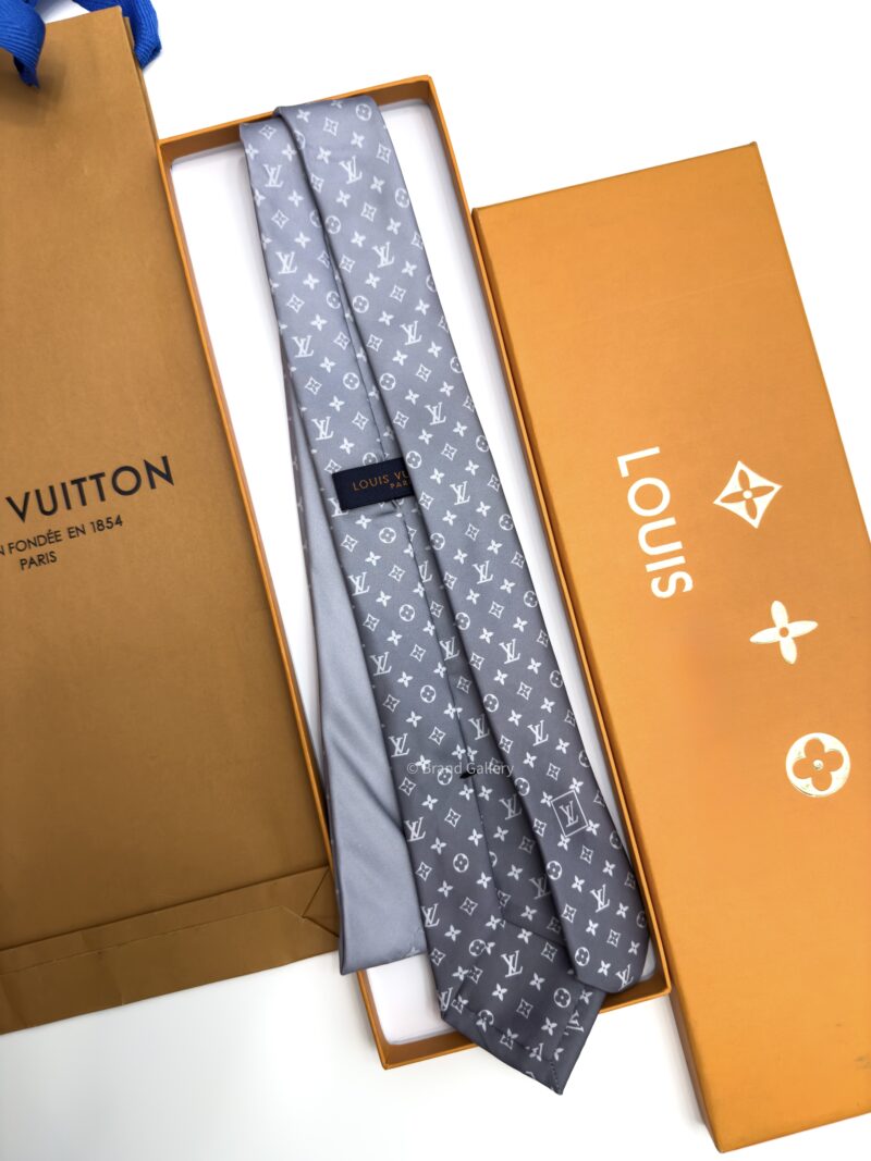 Louis Vuitton Grey MONOGRAM GRADIENT SILK TIE