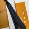 Louis Vuitton Black TEXTURE DAMIER SILK TIE