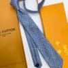 Louis Vuitton Blue ICONIC DAMIER WOVEN TIE