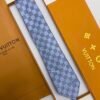 Louis Vuitton Sky Blue DAMIER SILK TIE