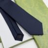 Gucci Navy Blue G.U.C.C.I SUBTLE HORIZON SILK TIE