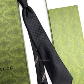 G.U.C.C.I - Black GG PATTERN SILK TIE Image