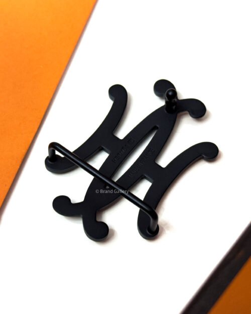 Hermes Neo Lift Buckle Black Reversible Leather Belt