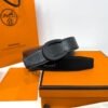 Hermes Horseshoe Buckle Black/Havan Reversible Belt