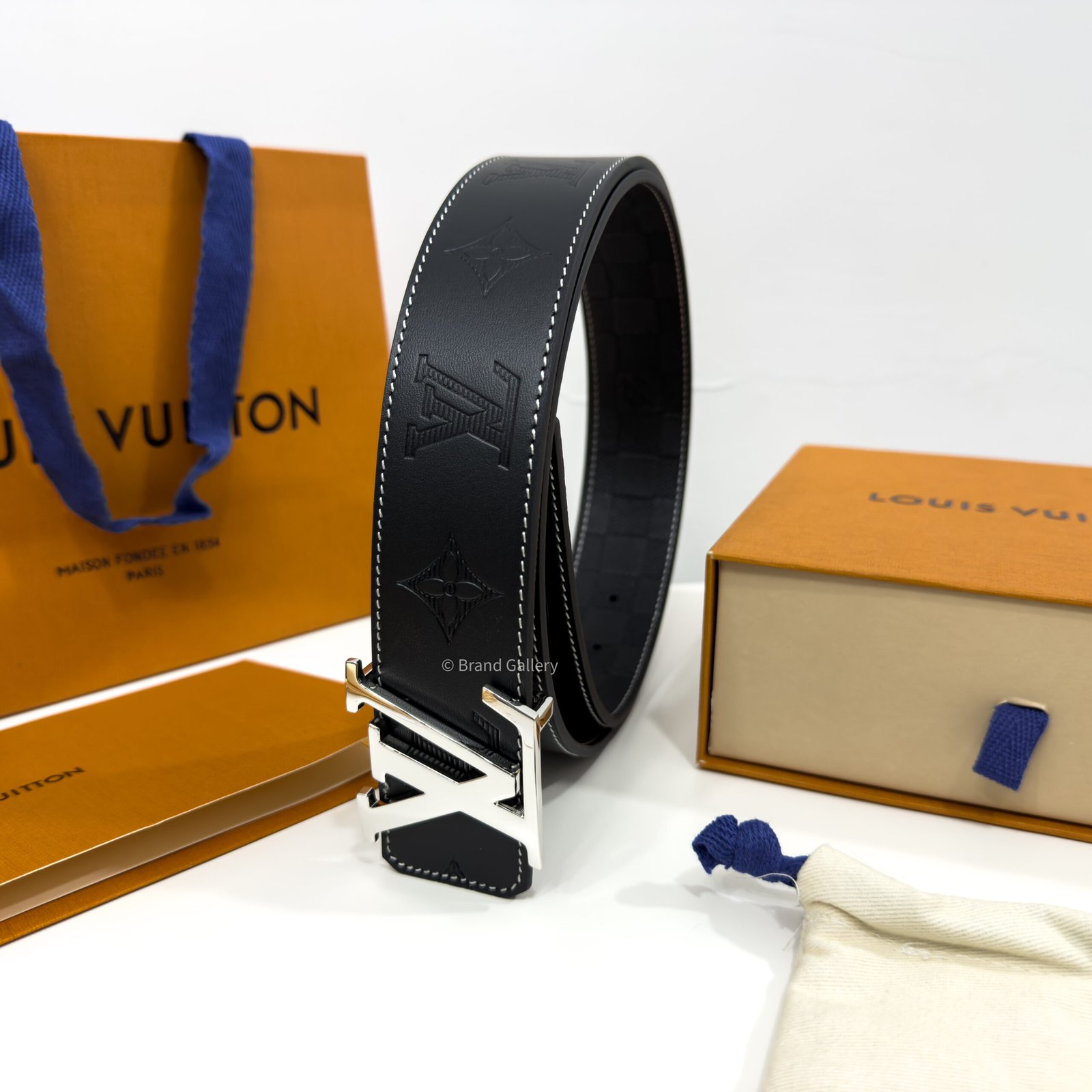 Louis Vuitton Dimension Damier Black 40mm Reversible Belt