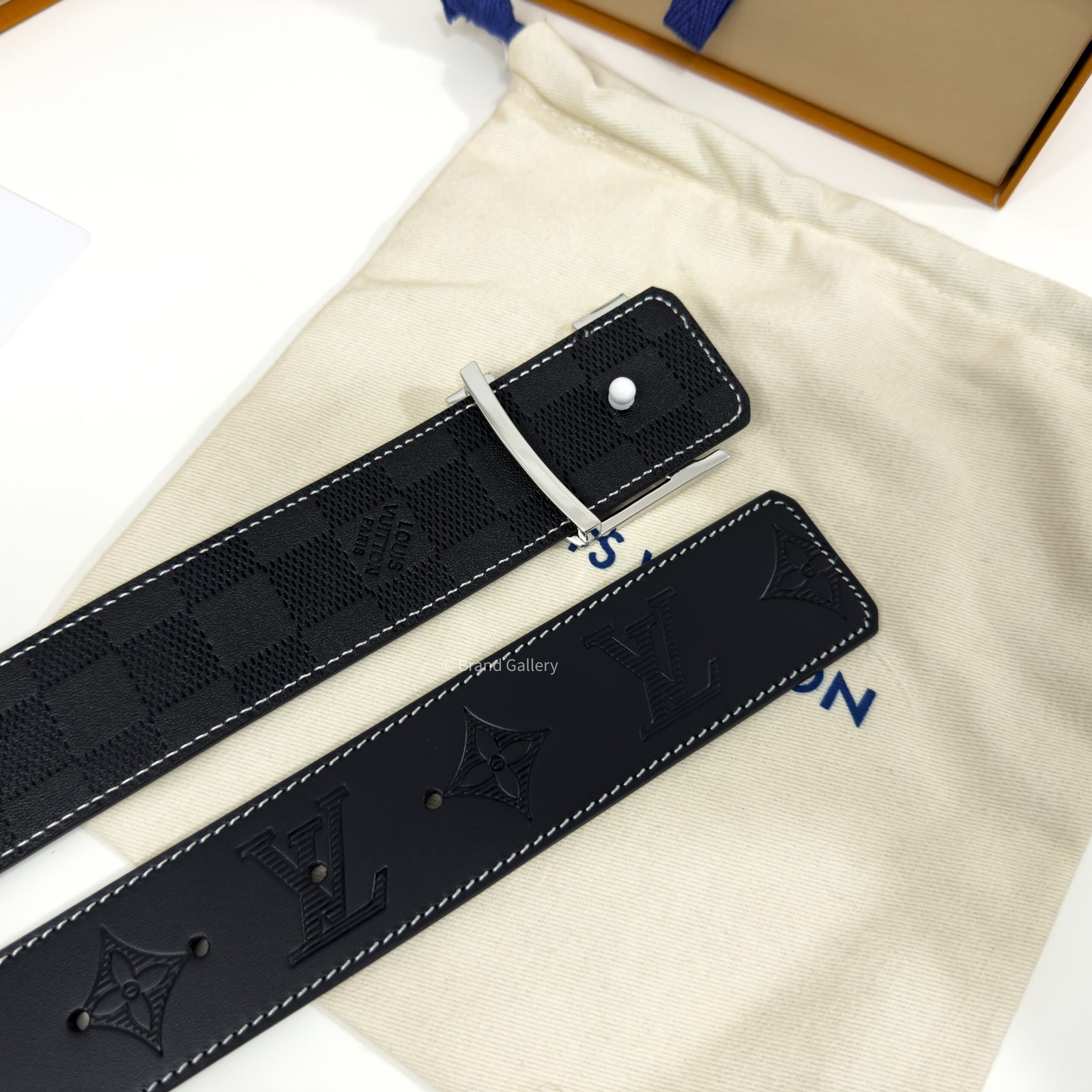 Louis Vuitton Dimension Damier Black 40mm Reversible Belt