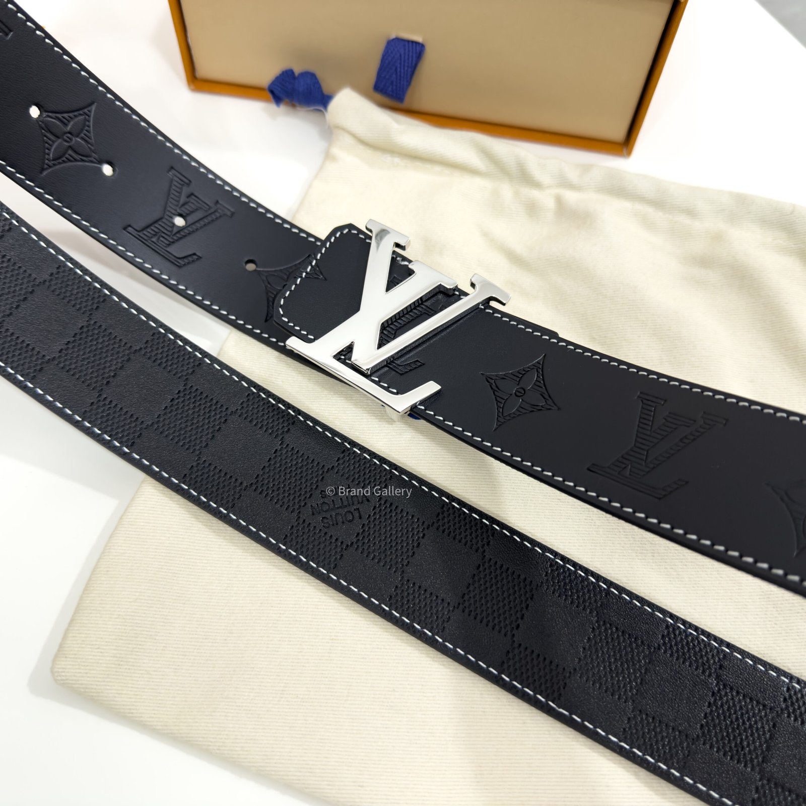 Louis Vuitton Dimension Damier Black 40mm Reversible Belt