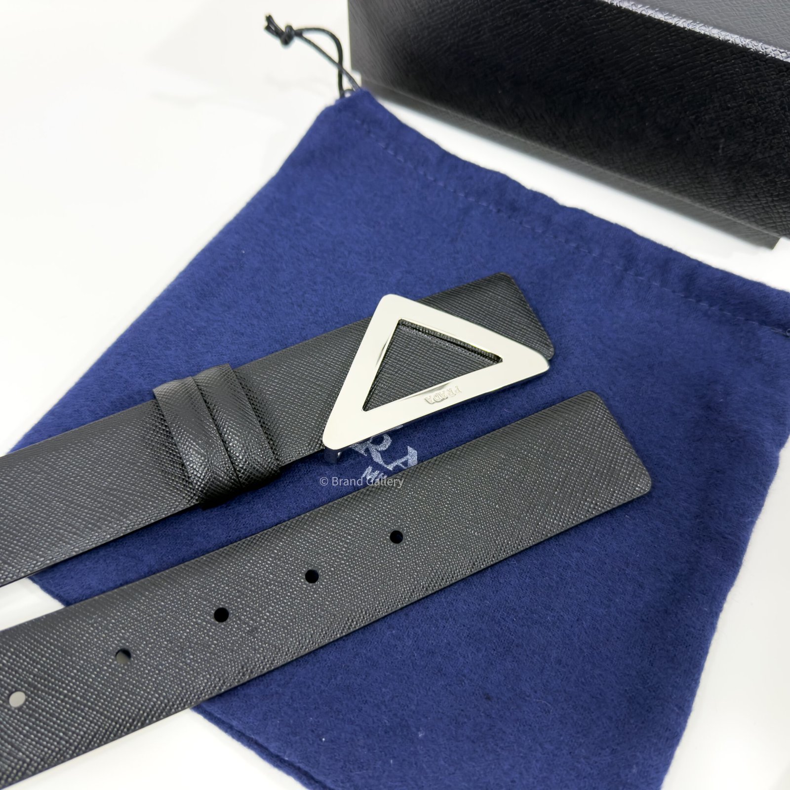 Prada Saffiano Black 35mm Leather Belt