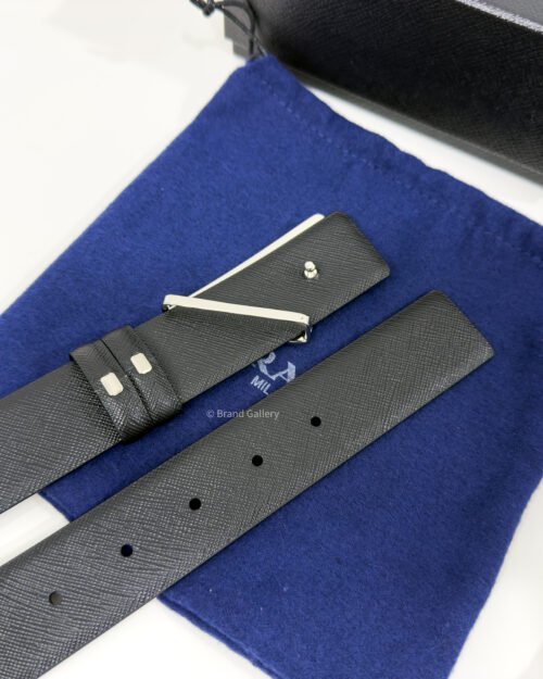 Prada Saffiano Black 35mm Leather Belt