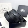 Prada Saffiano Black 35mm Leather Belt
