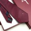 Ferragamo Maroon SMALL GANCINI ICON SILK TIE