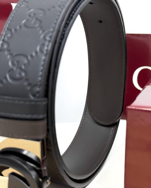 Gucci GG Buckle Black/Brown 38mm Reversible Leather Belt