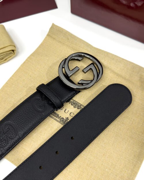 Gucci GG Buckle Black 40mm Leather Belt