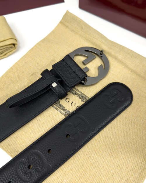 Gucci GG Buckle Black 40mm Leather Belt