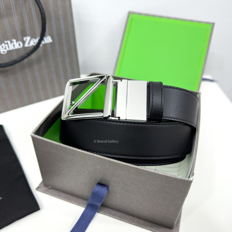 Zegna Z Buckle Black/Brown 35mm Reversible Belt