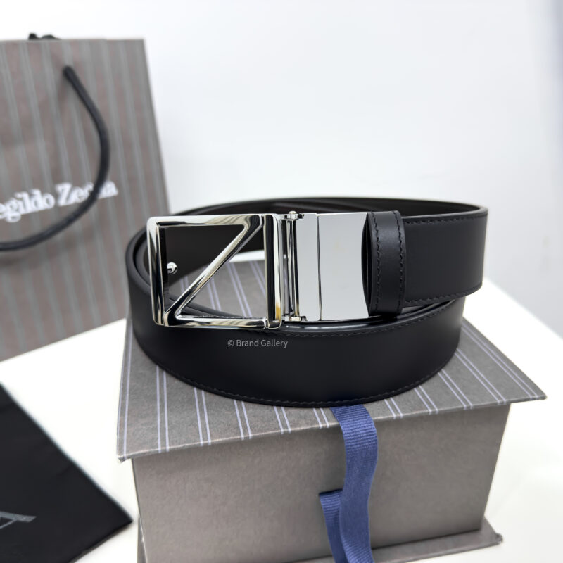 Zegna Z Buckle Black/Brown 35mm Reversible Belt