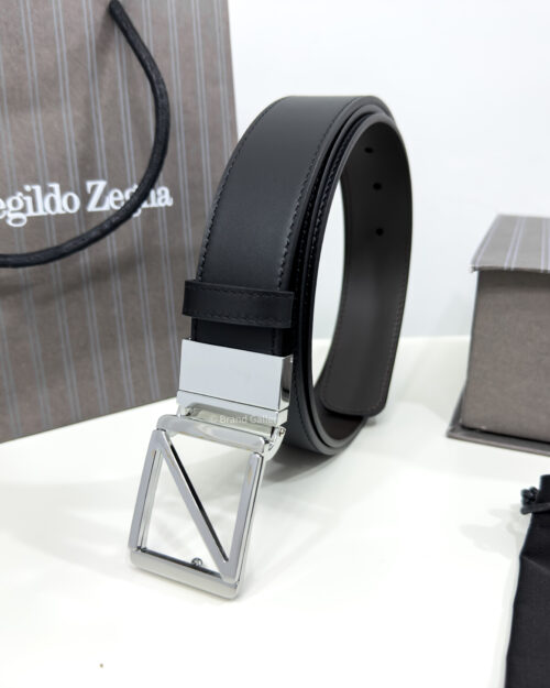Zegna Z Buckle Black/Brown 35mm Reversible Belt