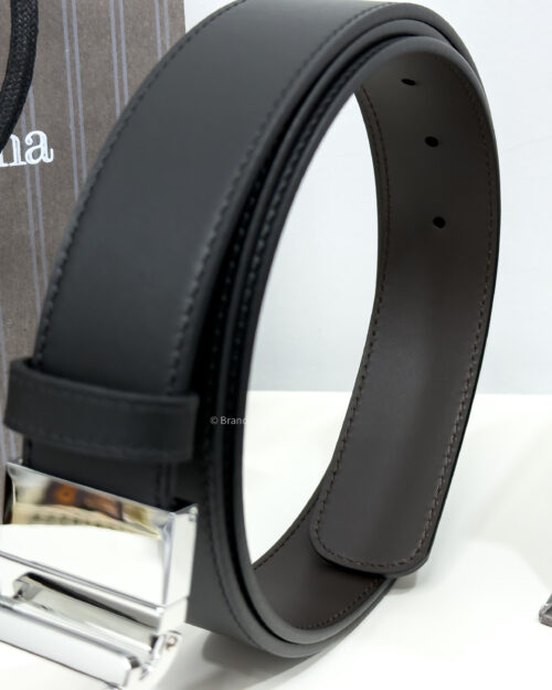 Zegna Z Buckle Black/Brown 35mm Reversible Belt