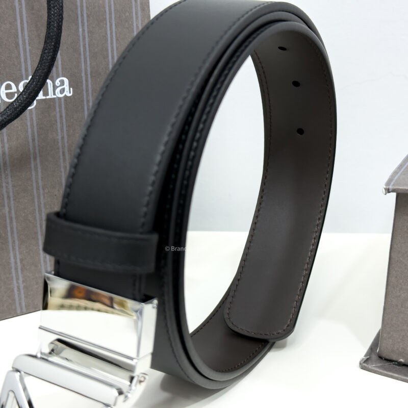 Zegna Z Buckle Black/Brown 35mm Reversible Belt