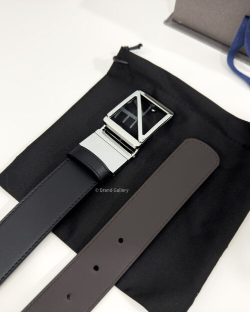 Zegna Z Buckle Black/Brown 35mm Reversible Belt