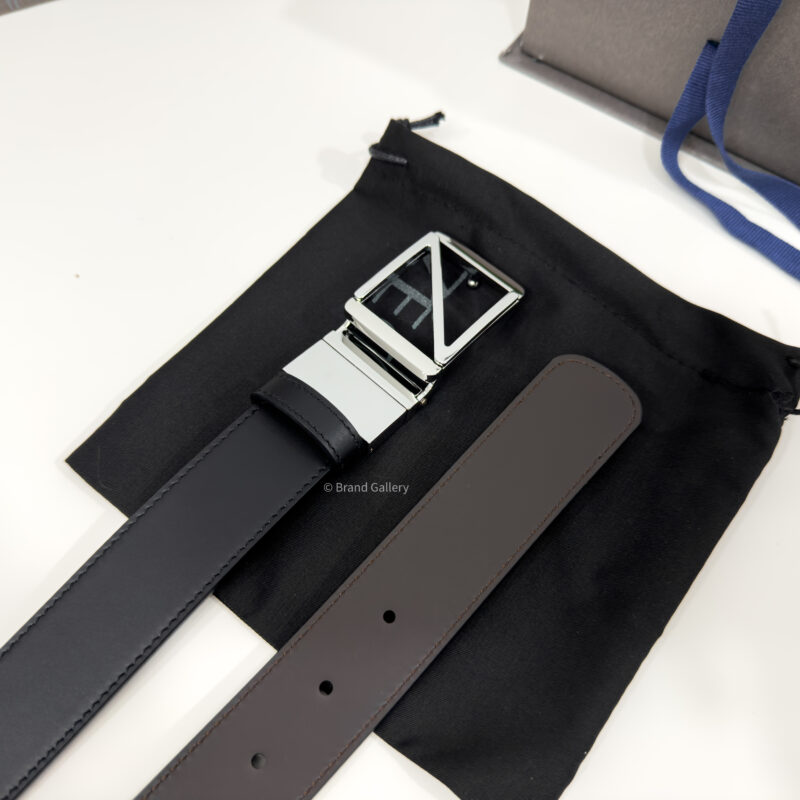 Zegna Z Buckle Black/Brown 35mm Reversible Belt
