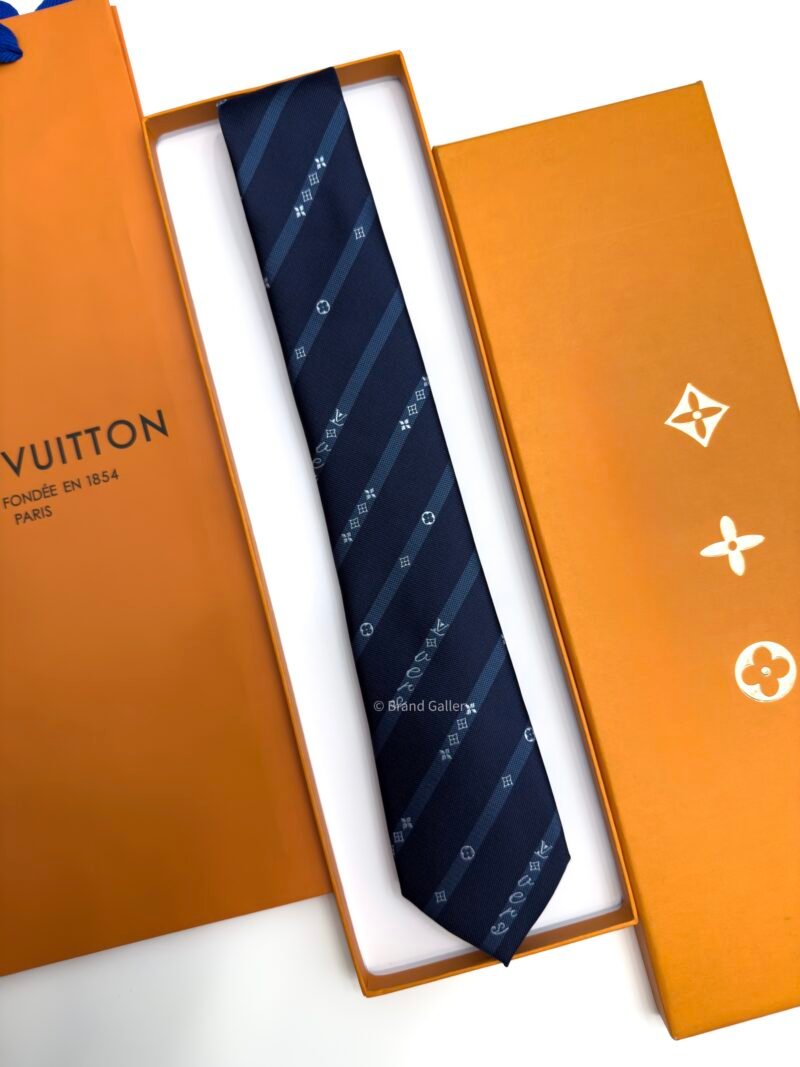 Louis Vuitton Navy Vers SILK TIE