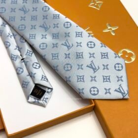 Sky Blue Oversize Monogram Shades SILK TIE Image