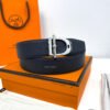 Hermes Neo Etrier Buckle Blue/Black Reversible Belt