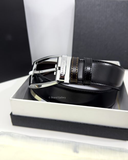 Montblanc Convex Buckle Black/Brown 35MM Reversible Belt