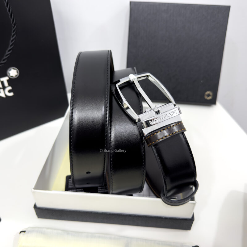 Montblanc Convex Buckle Black/Brown 35MM Reversible Belt