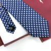 Ferragamo Navy Blue Bulldog Print Soft SILK TIE