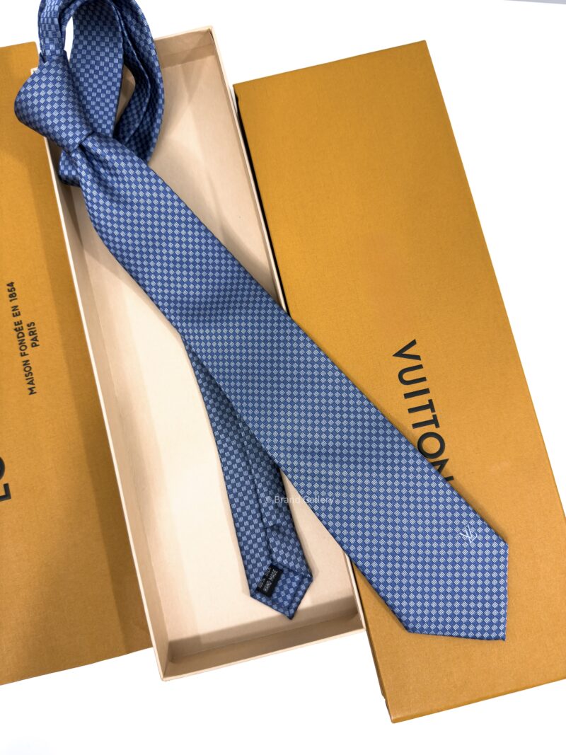 Louis Vuitton Marine Micro Damier Monogram Silk Tie