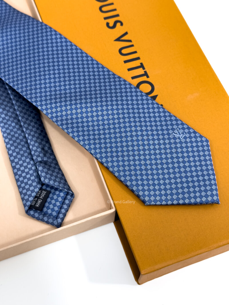 Louis Vuitton Marine Micro Damier Monogram Silk Tie