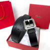 Cartier Gunmetal Santos Black/Brown 35mm Leather Belt