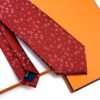 Hermes Red Mors Dance Silk Tie