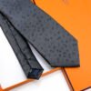 Hermes Charcoal Mors Dance Silk Tie