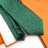 Hermes Green Mors Dance Silk Tie