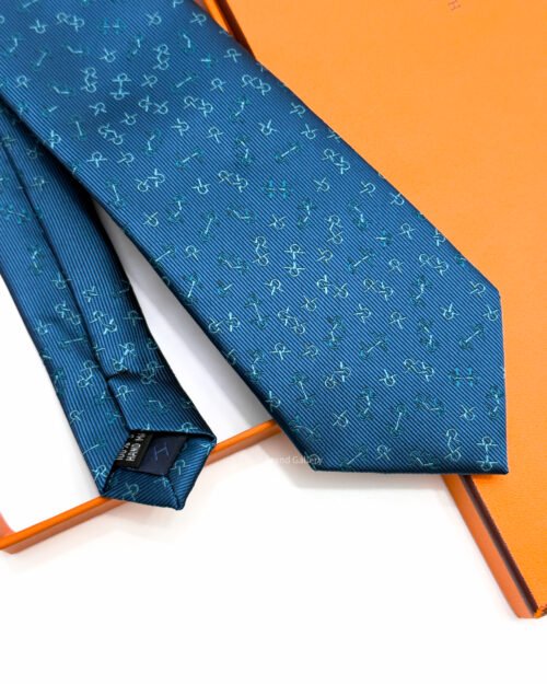 Hermes Marine Mors Dance Silk Tie