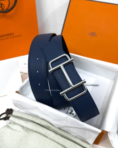 HERMES | Royal Buckle Blue/Black Reversible Belt display picture 3