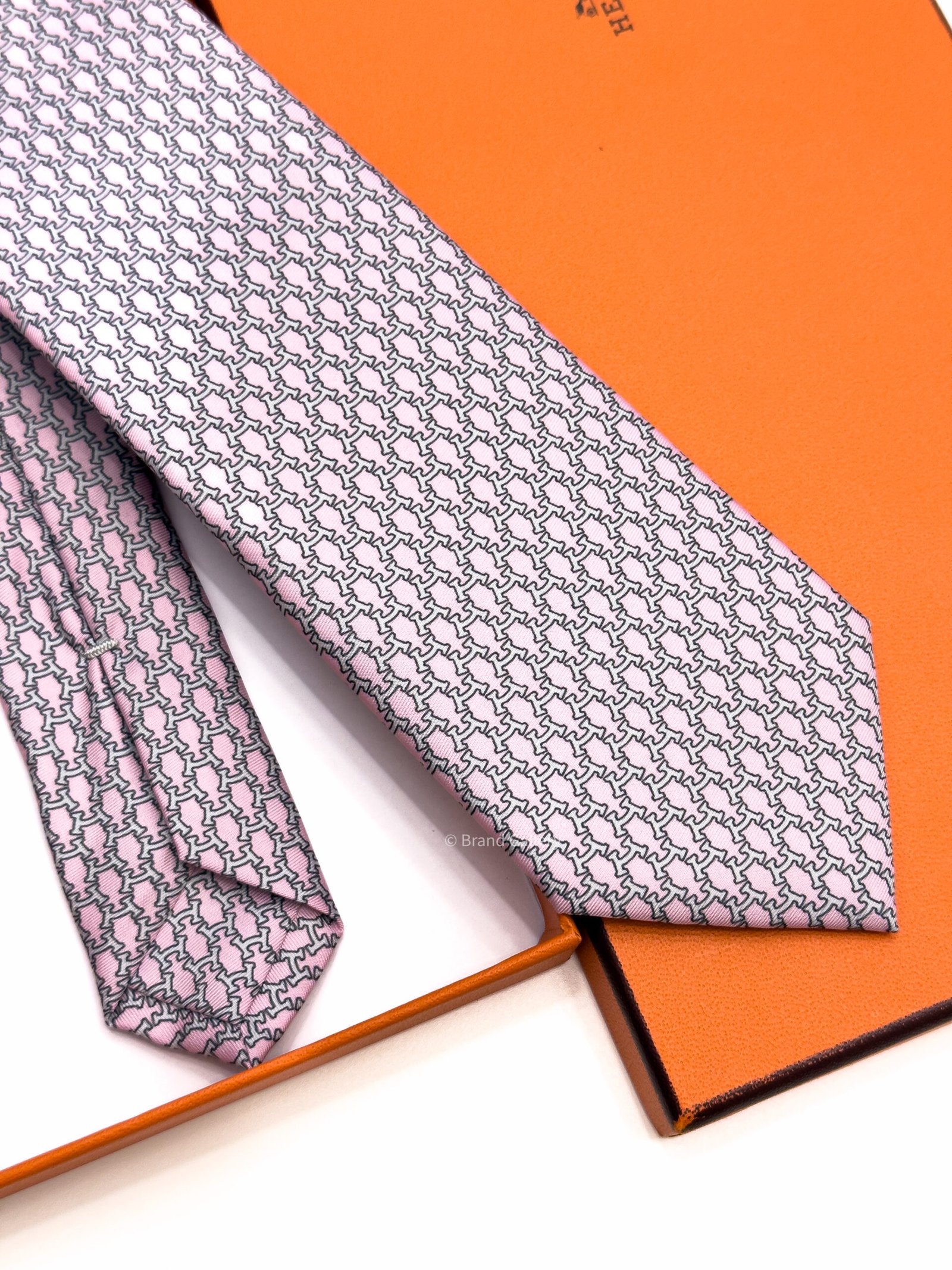 Hermes Pale Pink Hilario Soft Silk Tie