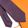 Hermes Navy Red Hilario Soft Silk Tie