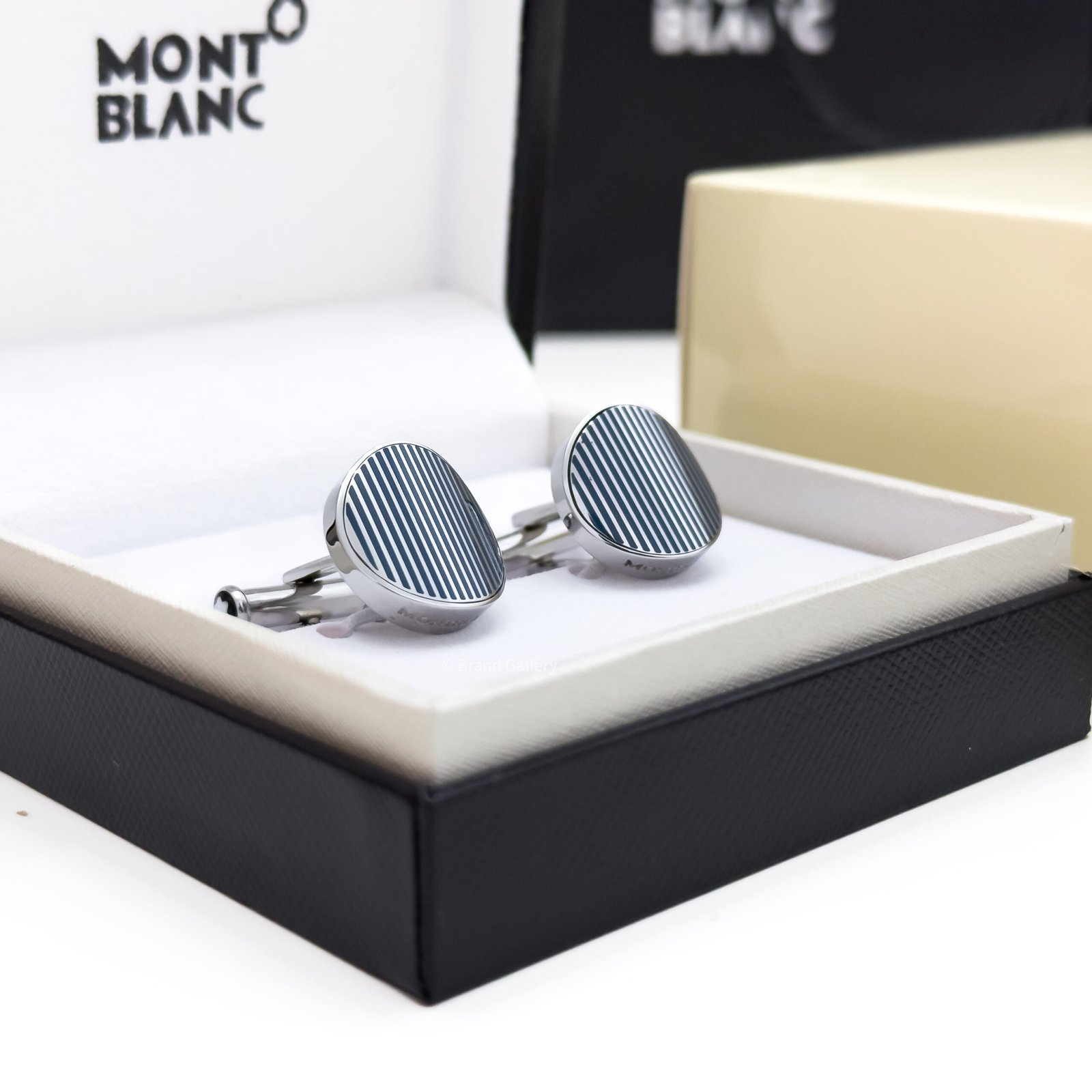 Montblanc Graphic Stripe Cufflink MB109785 - Luxury cufflink - A&A Brand Gallery Egypt