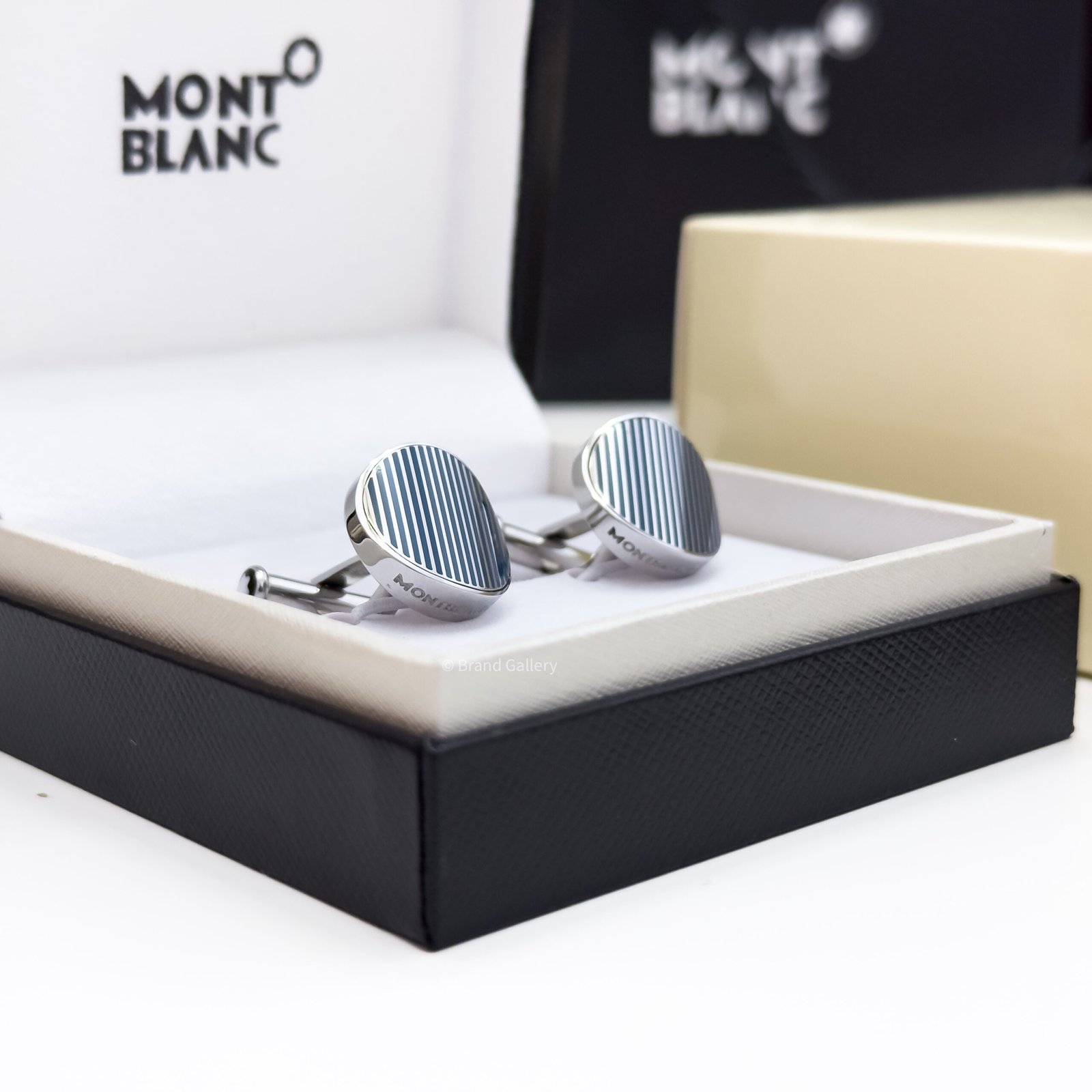 Montblanc Graphic Stripe Cufflink MB109785 - Luxury cufflink - A&A Brand Gallery Egypt