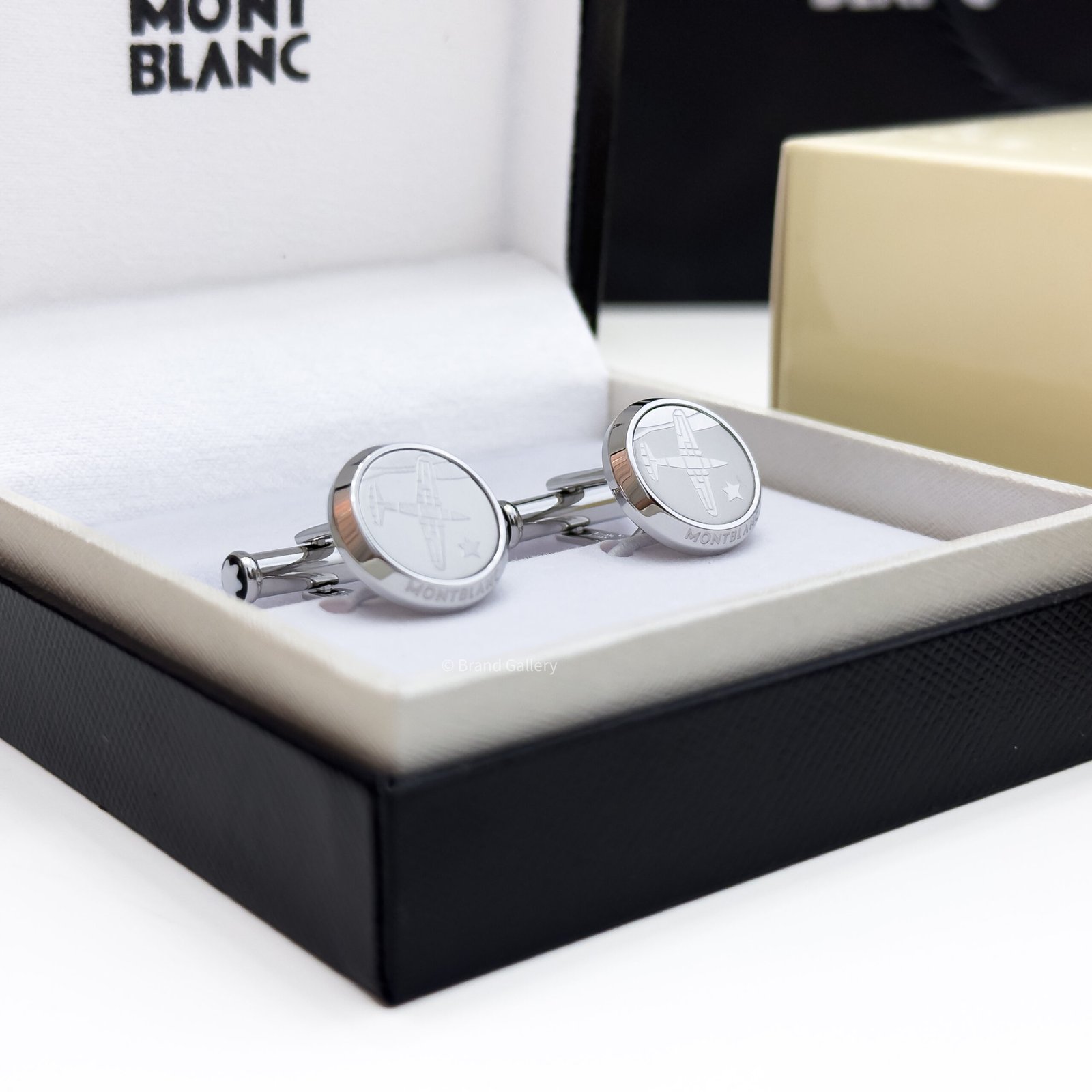 Montblanc Prince Aviator Cufflink MB123795 - Luxury cufflink - A&A Brand Gallery Egypt