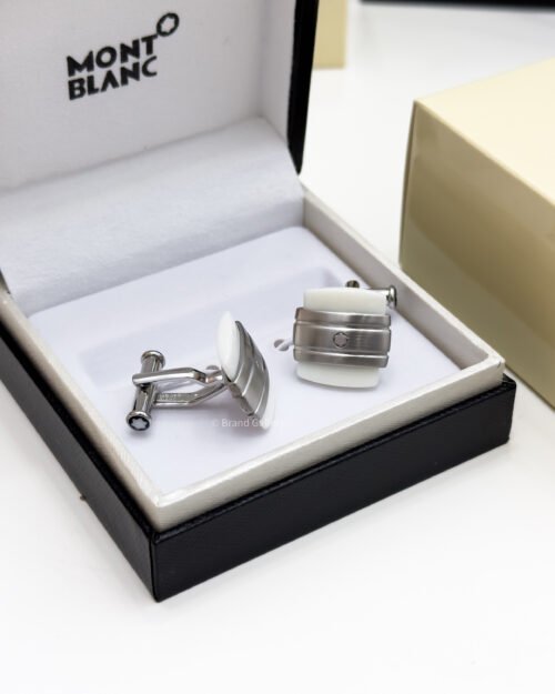 Montblanc White Agate Cufflink MB106625 - Luxury cufflink - A&A Brand Gallery Egypt